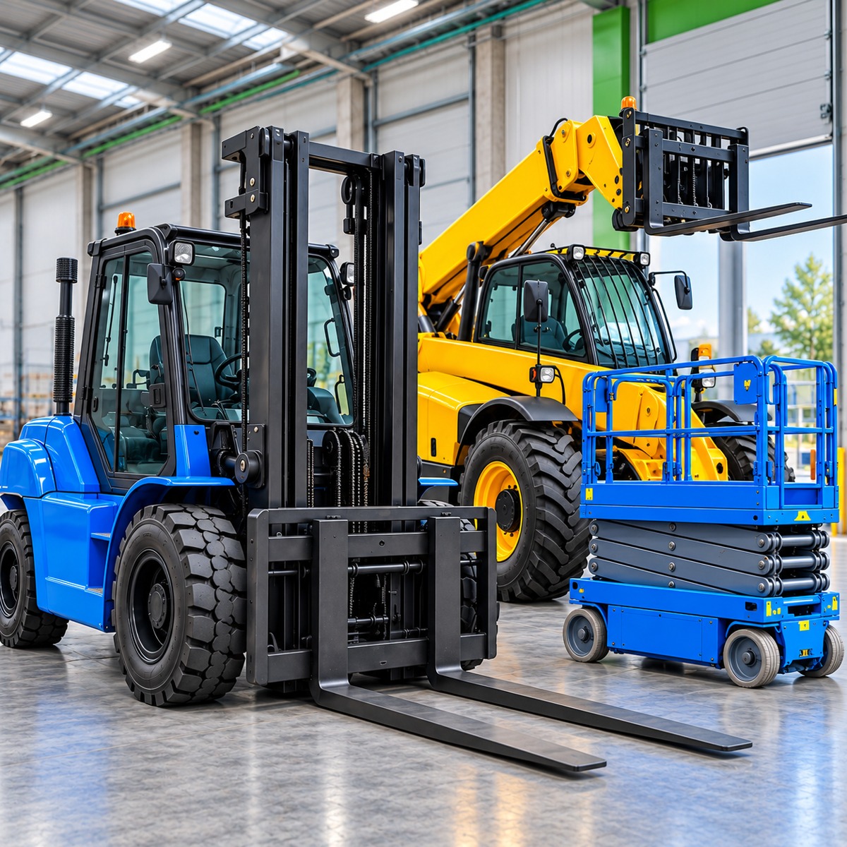 Forklift, telehandler and scissor lift